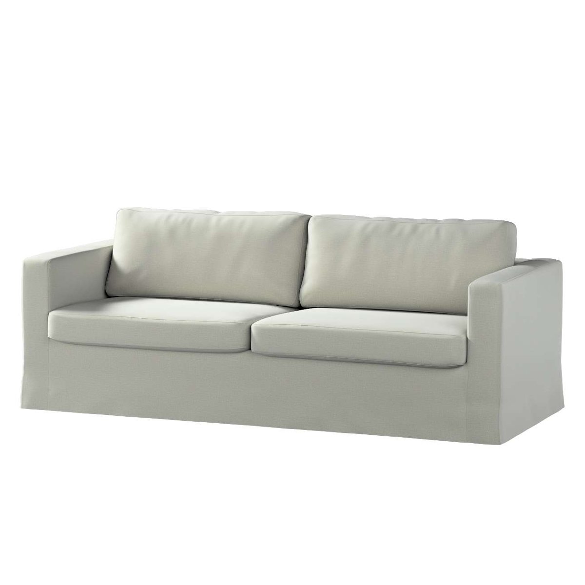 Dekoria pl pl Pokrowiec na sofę Karlstad 3-osobową nierozkładaną długi pastelowo miętowy welwet 204 x 89 x 66 cm Ingrid 5902117848061