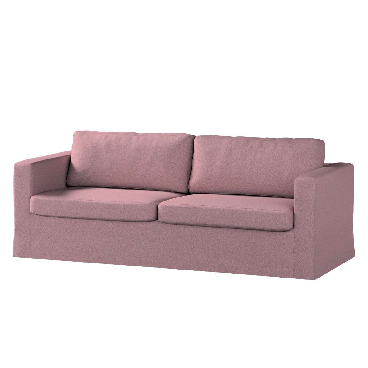 Dekoria pl pl Pokrowiec na sofę Karlstad 3-osobową nierozkładaną długi różowy z czarną nitką 204 x 89 x 66 cm Amsterdam 616-704-48
