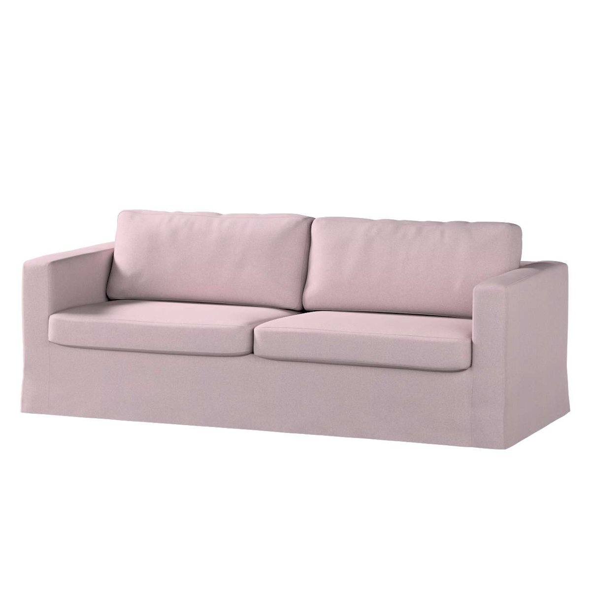 Dekoria pl pl Pokrowiec na sofę Karlstad 3-osobową nierozkładaną długi pastelowy róż 204 x 89 x 66 cm Amsterdam 616-704-51