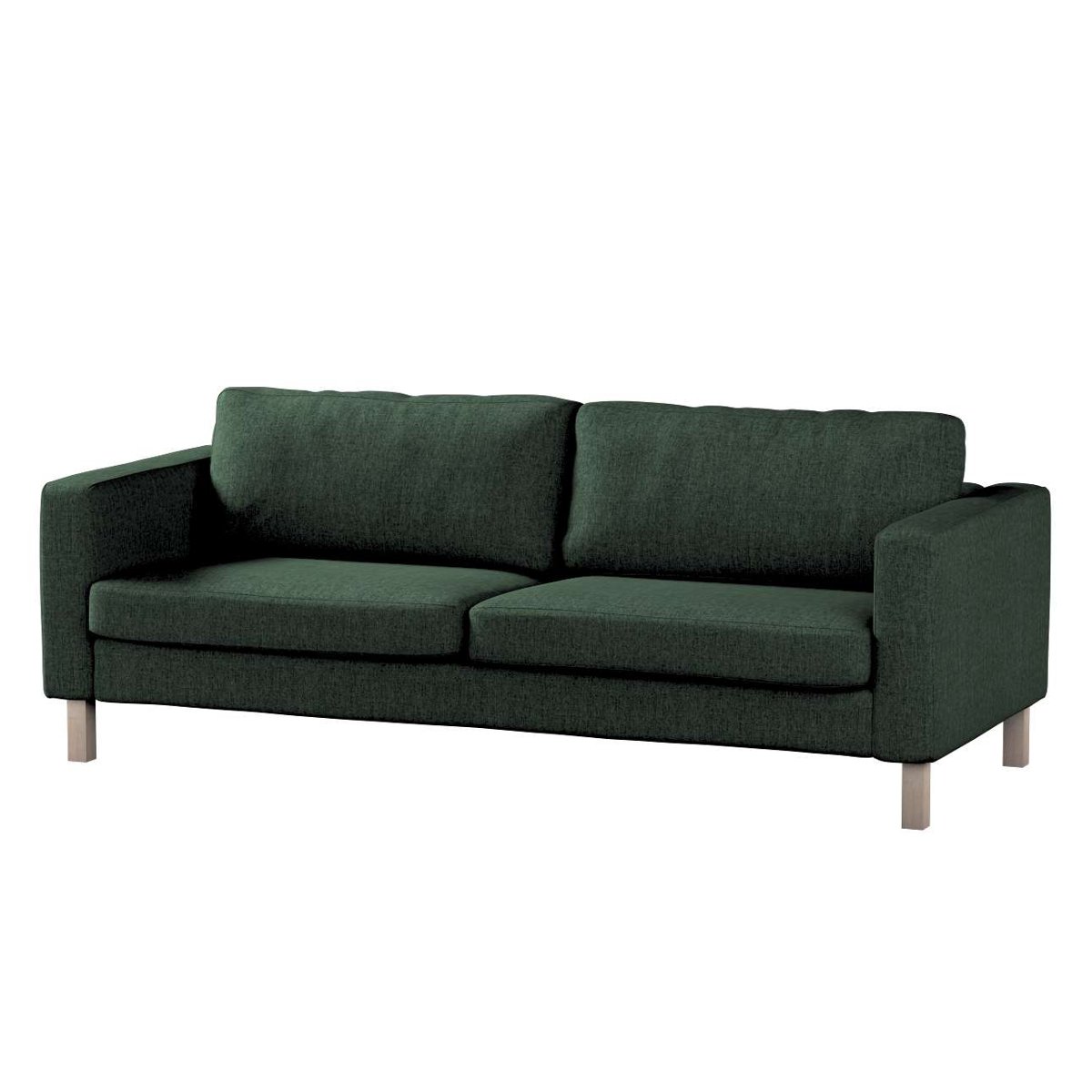 Dekoria pl pl Pokrowiec na sofę Karlstad rozkładaną leśna zieleń szenil 224 x 89 x 64 cm City 1017-704-81