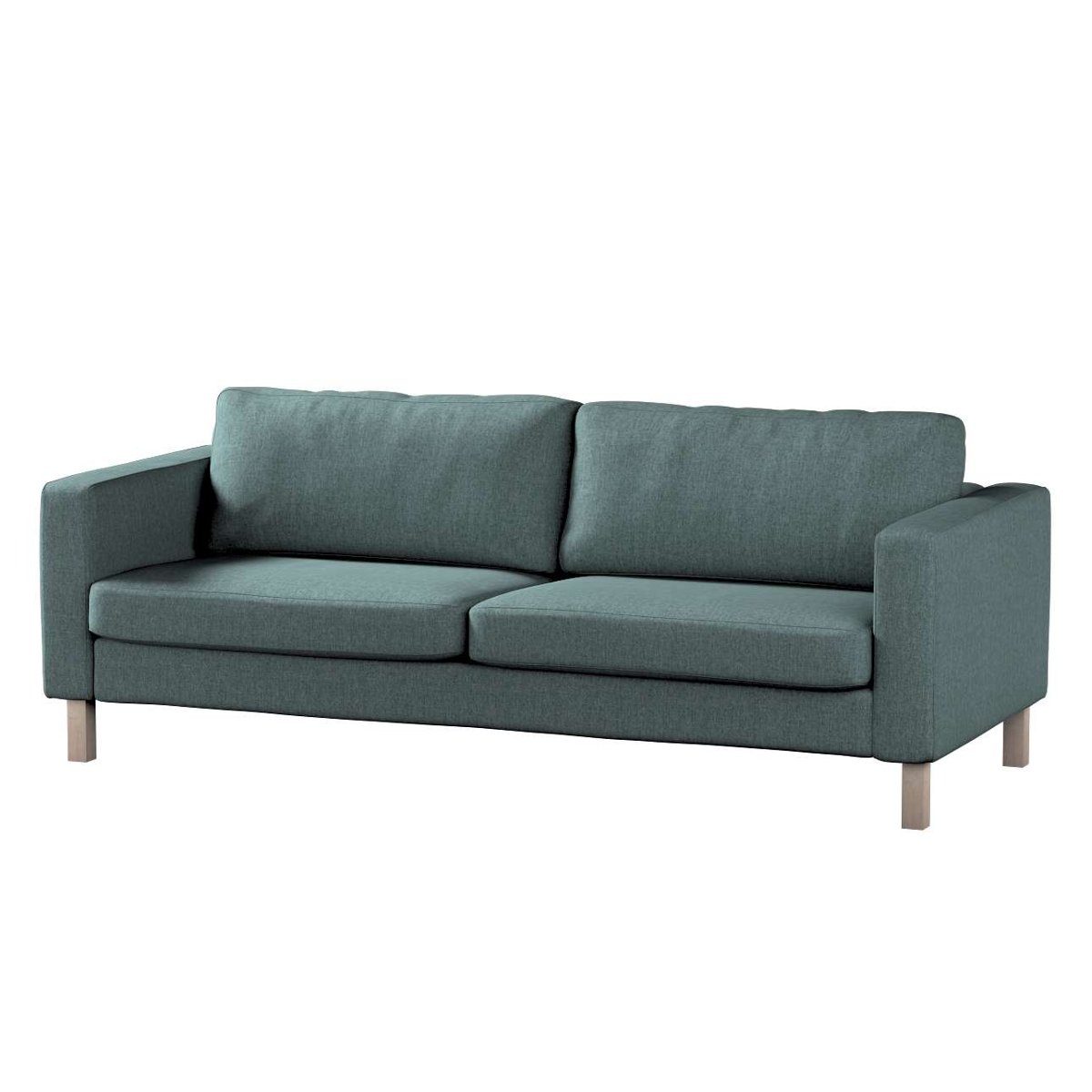 Dekoria pl pl Pokrowiec na sofę Karlstad rozkładaną szary błękit szenil 224 x 89 x 64 cm City 1017-704-88