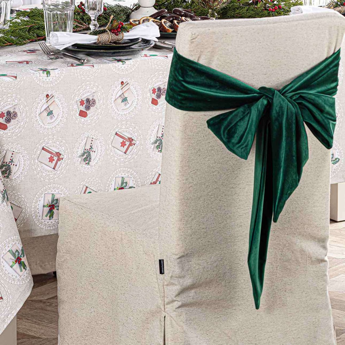Szarfa Na Krzesło 270X12Cm, Butelkowa Zieleń, 270 × 12 Cm, Velvet
