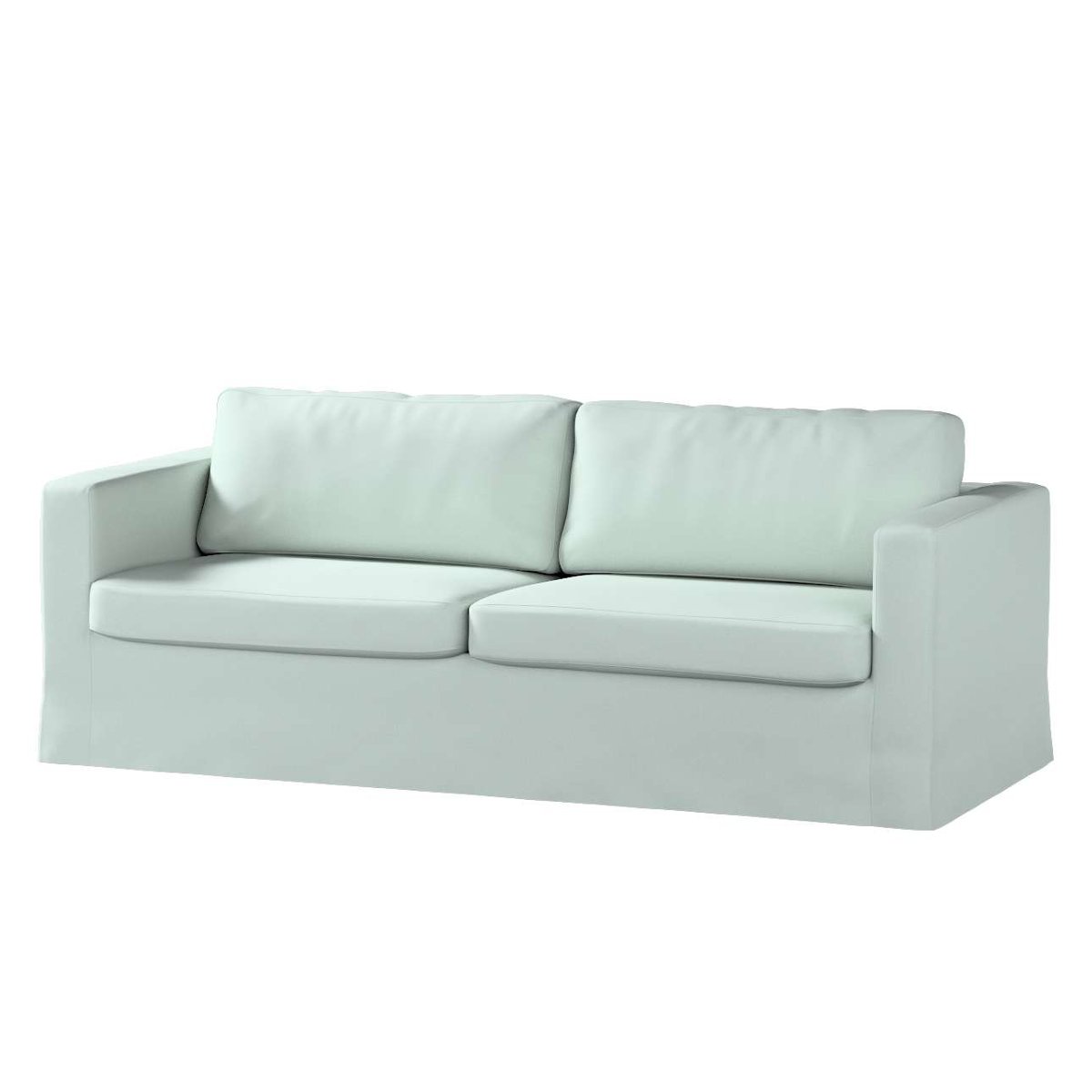 Dekoria pl pl Pokrowiec na sofę Karlstad 3-osobową nierozkładaną długi szary błękit szenil 204 x 89 x 66 cm City 5902582130524