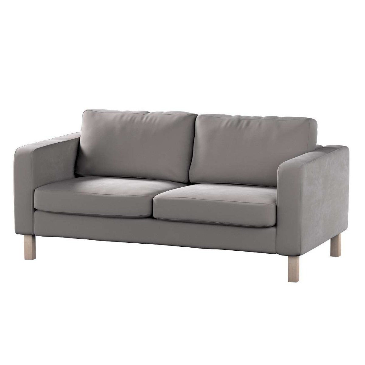 Dekoria pl pl Pokrowiec na sofę Karlstad 2-osobową nierozkładaną krótki gołębi szary 165 x 89 x 64 cm Velvet 617-704-11