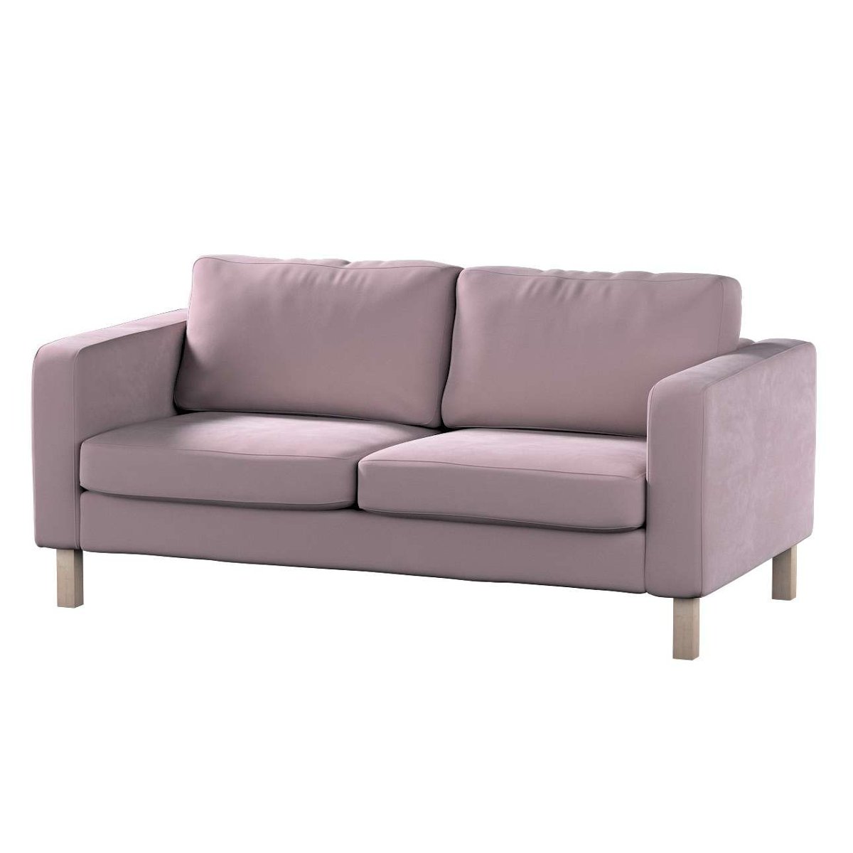 Dekoria pl pl Pokrowiec na sofę Karlstad 2-osobową nierozkładaną krótki zgaszony róż 165 x 89 x 64 cm Velvet 617-704-14