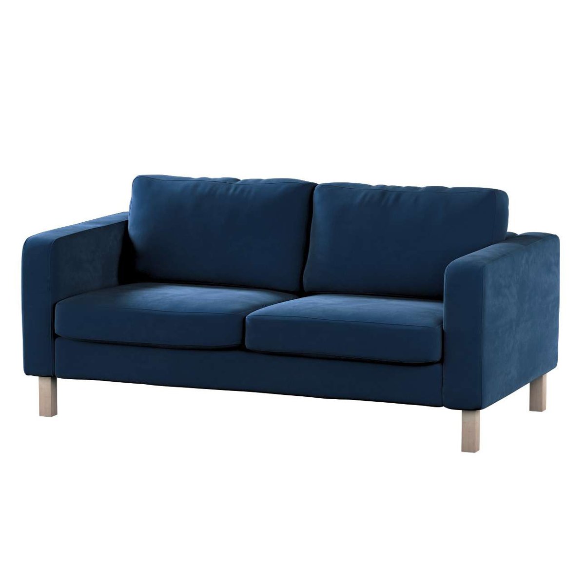 Dekoria pl pl Pokrowiec na sofę Karlstad 2-osobową nierozkładaną krótki granat 165 x 89 x 64 cm Velvet 617-704-29