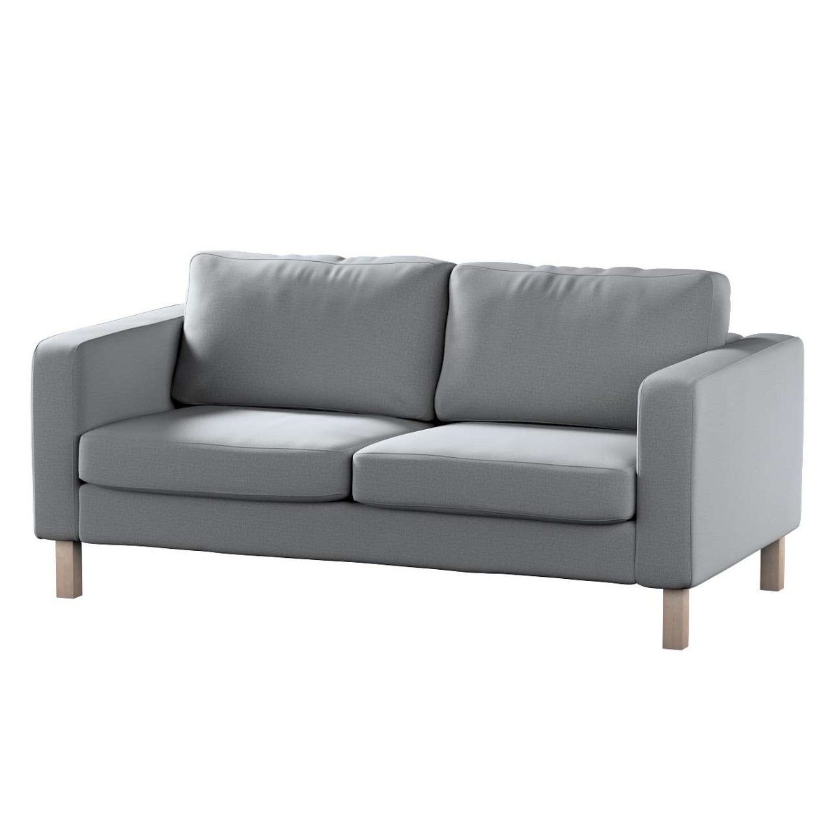 Dekoria pl pl Pokrowiec na sofę Karlstad 2-osobową nierozkładaną krótki ciemno szary welwet 165 x 89 x 64 cm Ingrid 617-705-42