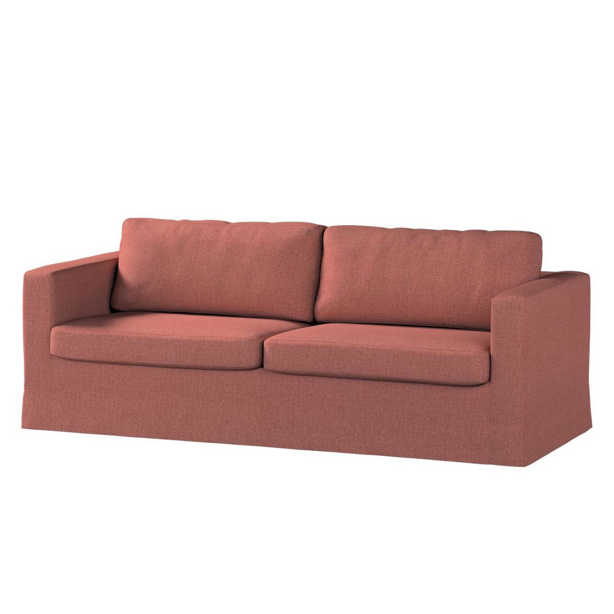 Dekoria pl pl Pokrowiec na sofę Karlstad 3-osobową nierozkładaną długi brązowo-koniakowy szenil 204 x 89 x 66 cm City 5902582080126