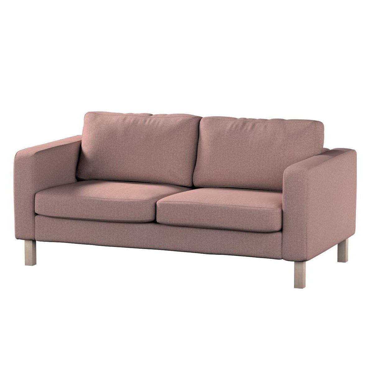 Dekoria pl pl Pokrowiec na sofę Karlstad 2-osobową nierozkładaną krótki zgaszony róż szenil 165 x 89 x 64 cm City 617-704-90