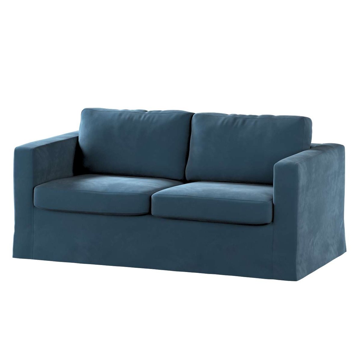 Dekoria pl pl Pokrowiec na sofę Karlstad 2-osobową nierozkładaną długi pruski błękit 165 x 89 x 64 cm Velvet 618-704-16