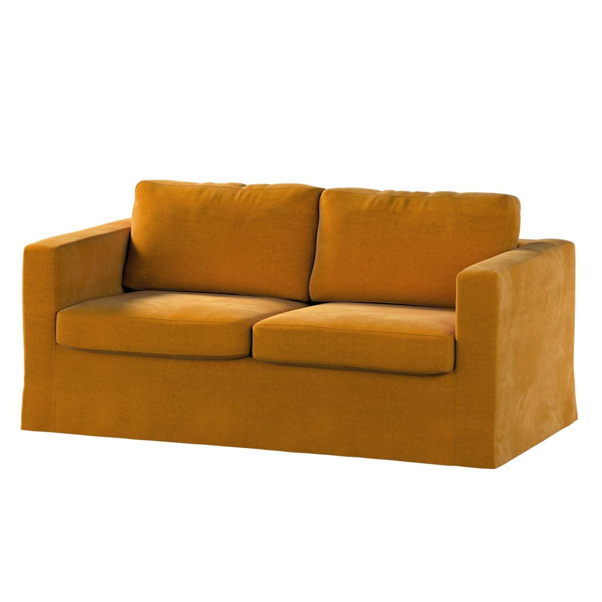 Dekoria pl pl Pokrowiec na sofę Karlstad 2-osobową nierozkładaną długi miodowy 165 x 89 x 64 cm Velvet 618-704-23