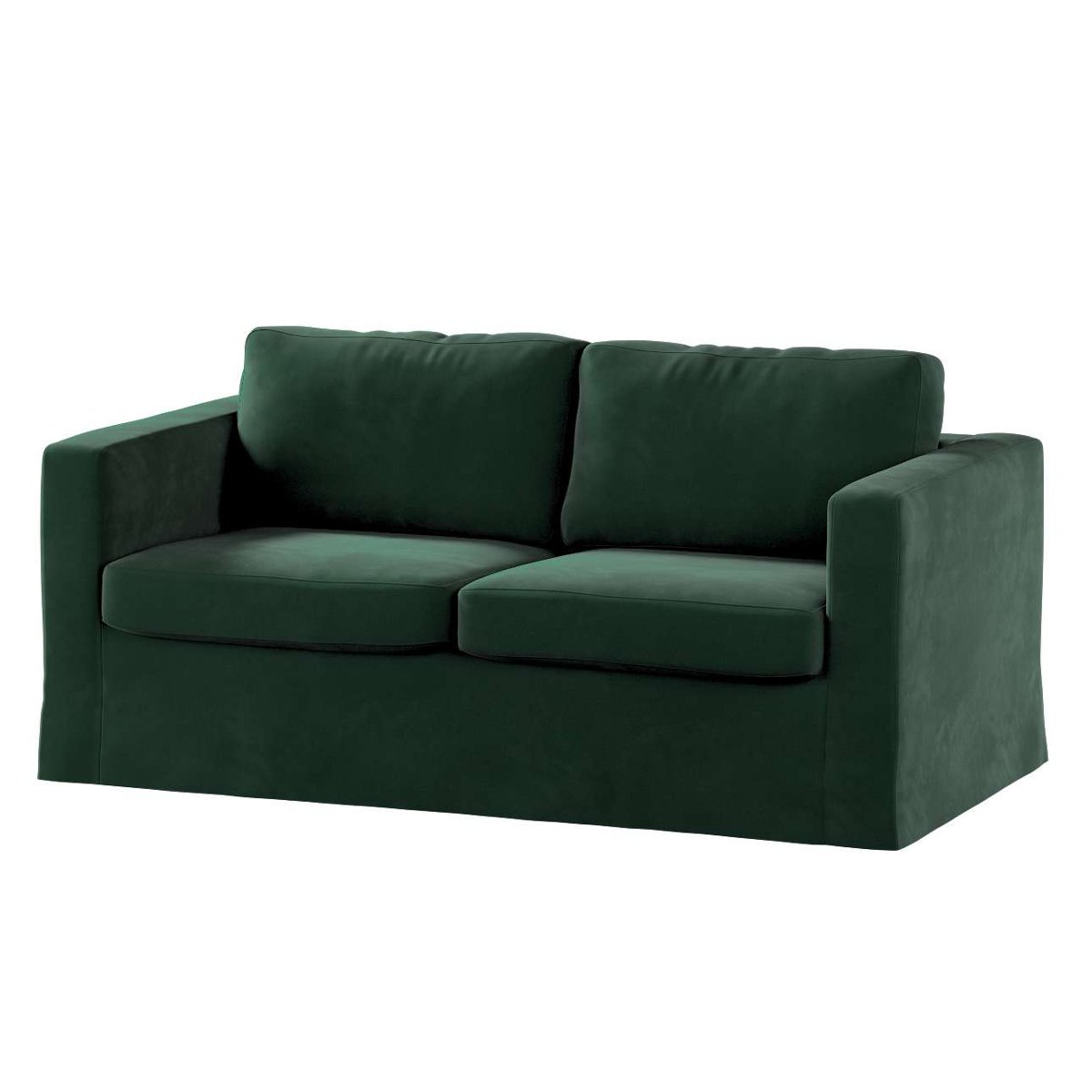 Dekoria pl pl Pokrowiec na sofę Karlstad 2-osobową nierozkładaną długi ciemny zielony 165 x 89 x 64 cm Velvet 618-704-25