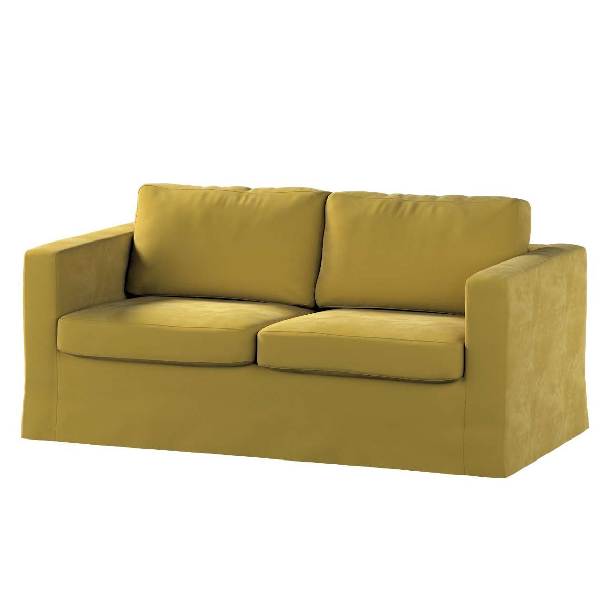 Dekoria pl pl Pokrowiec na sofę Karlstad 2-osobową nierozkładaną długi oliwkowy zielony 165 x 89 x 64 cm Velvet 618-704-27