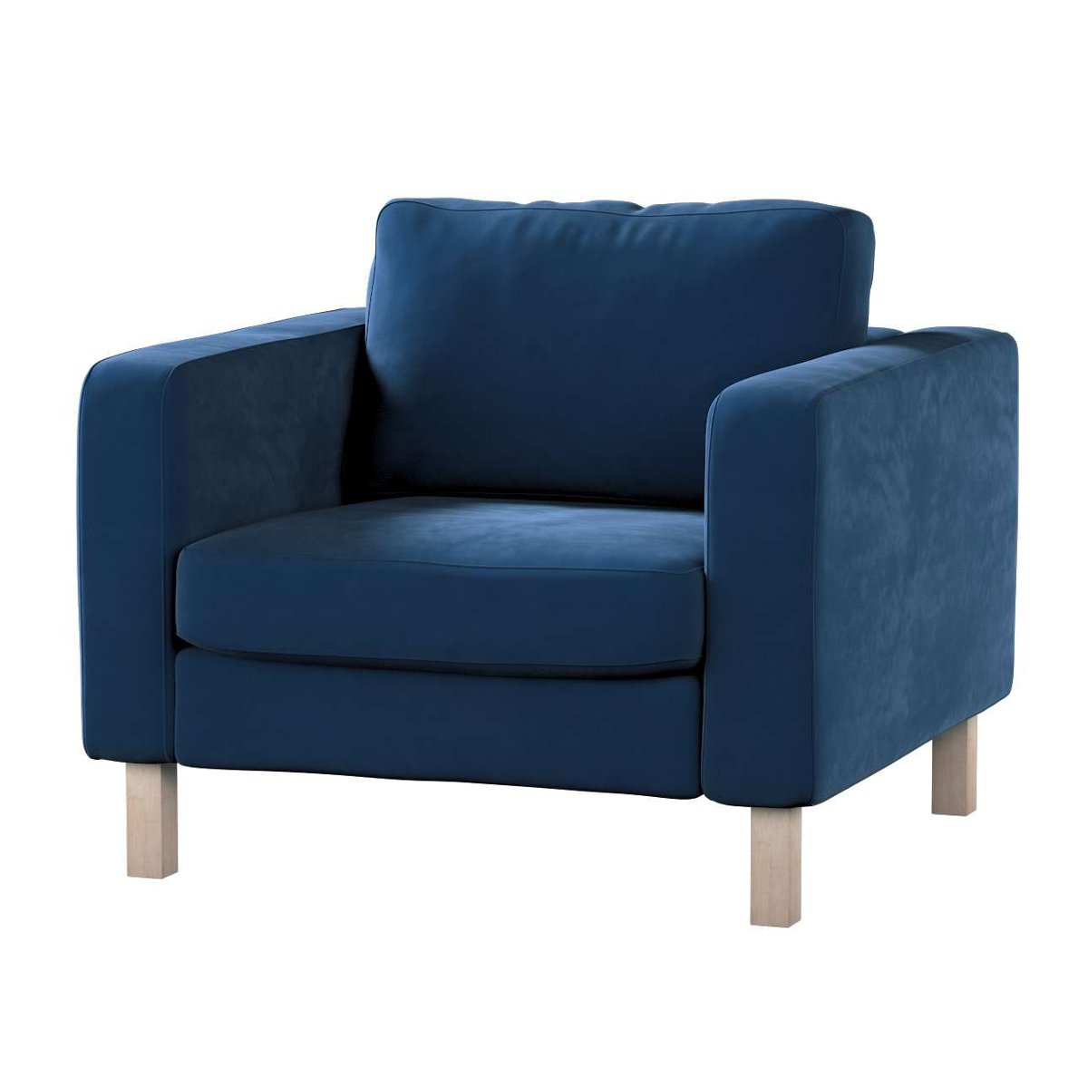 Dekoria pl pl Pokrowiec na fotel Karlstad krótki granat 89 x 89 x 64 cm Velvet 619-704-29