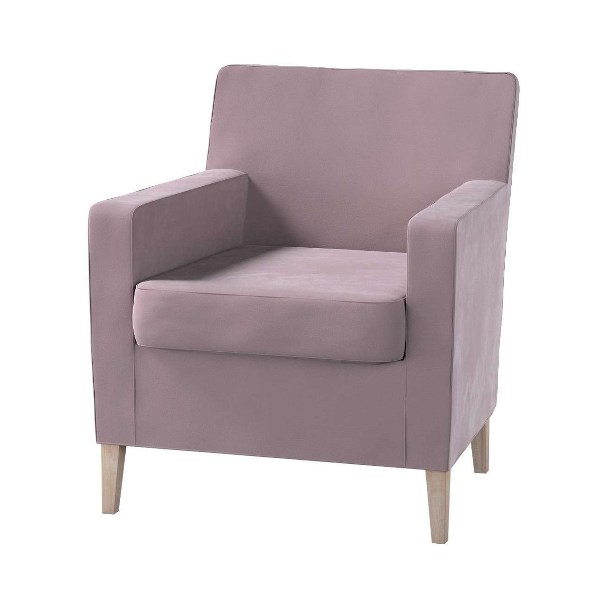Dekoria pl pl Pokrowiec na fotel Karlstad zgaszony róż 61 x 56 x 80 cm Velvet 621-704-14
