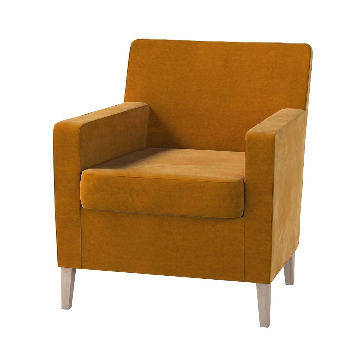 Dekoria pl pl Pokrowiec na fotel Karlstad miodowy 61 x 56 x 80 cm Velvet 621-704-23