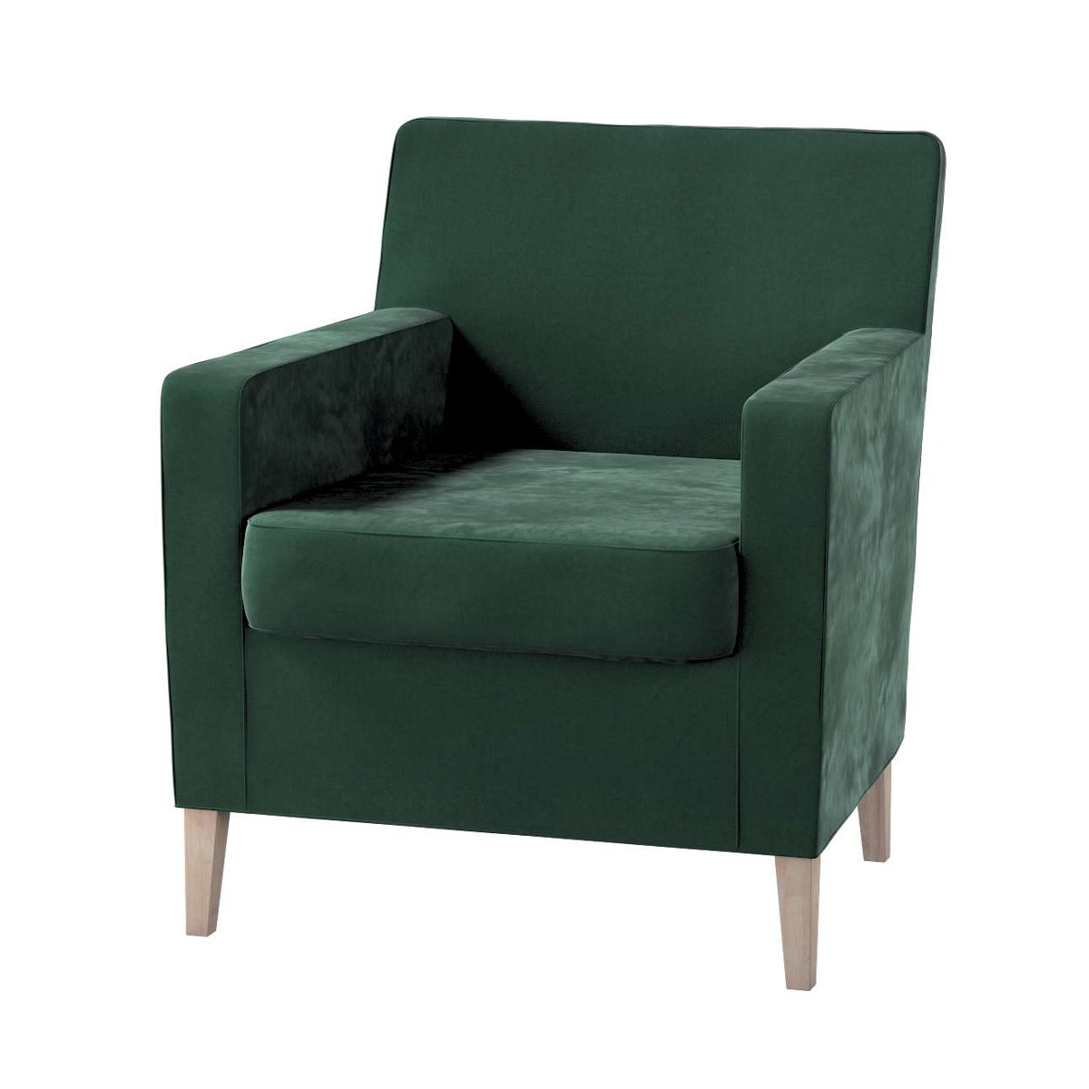 Dekoria pl pl Pokrowiec na fotel Karlstad ciemny zielony 61 x 56 x 80 cm Velvet 621-704-25