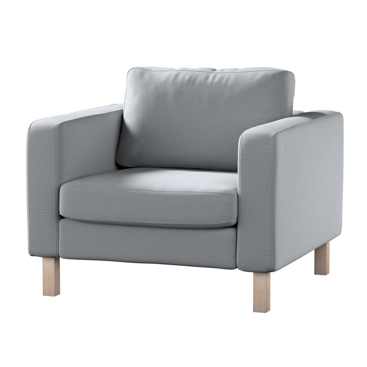 Dekoria pl pl Pokrowiec na fotel Karlstad krótki ciemno szary welwet 89 x 89 x 64 cm Ingrid 619-705-42