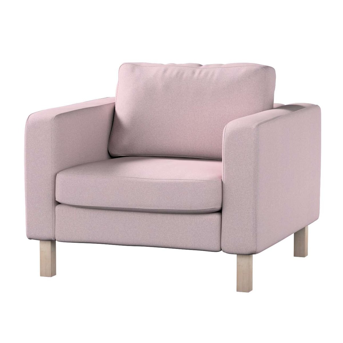 Dekoria pl pl Pokrowiec na fotel Karlstad krótki pastelowy róż 89 x 89 x 64 cm Amsterdam 619-704-51