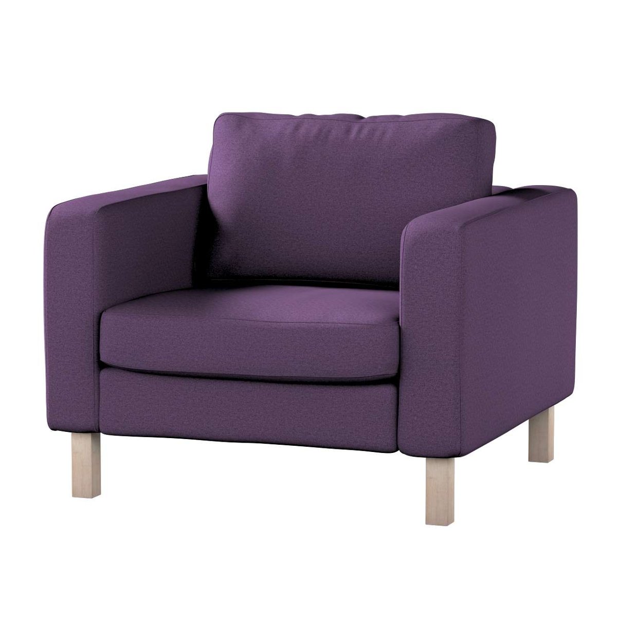 Dekoria pl Pokrowiec na fotel Karlstad krótki fioletowy 89 x 89 x 64 cm Etna