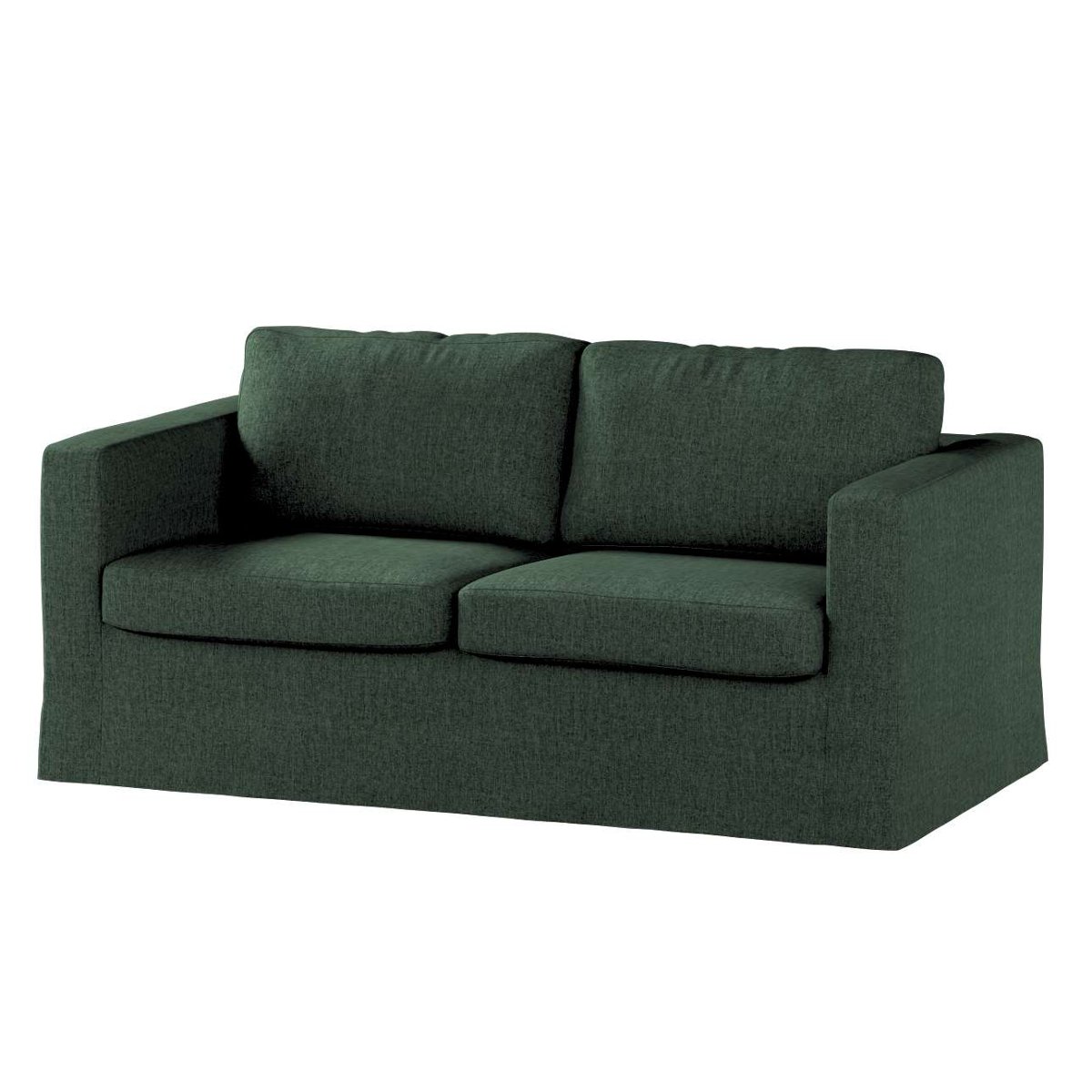 Dekoria pl pl Pokrowiec na sofę Karlstad 2-osobową nierozkładaną długi leśna zieleń szenil 165 x 89 x 64 cm City 618-704-81