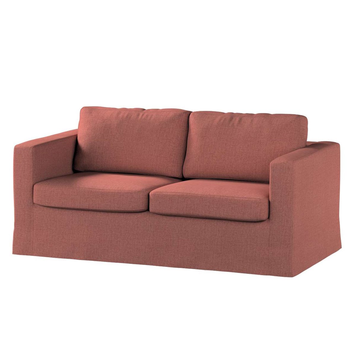 Dekoria pl pl Pokrowiec na sofę Karlstad 2-osobową nierozkładaną długi brązowo-koniakowy szenil 165 x 89 x 64 cm City 618-704-84