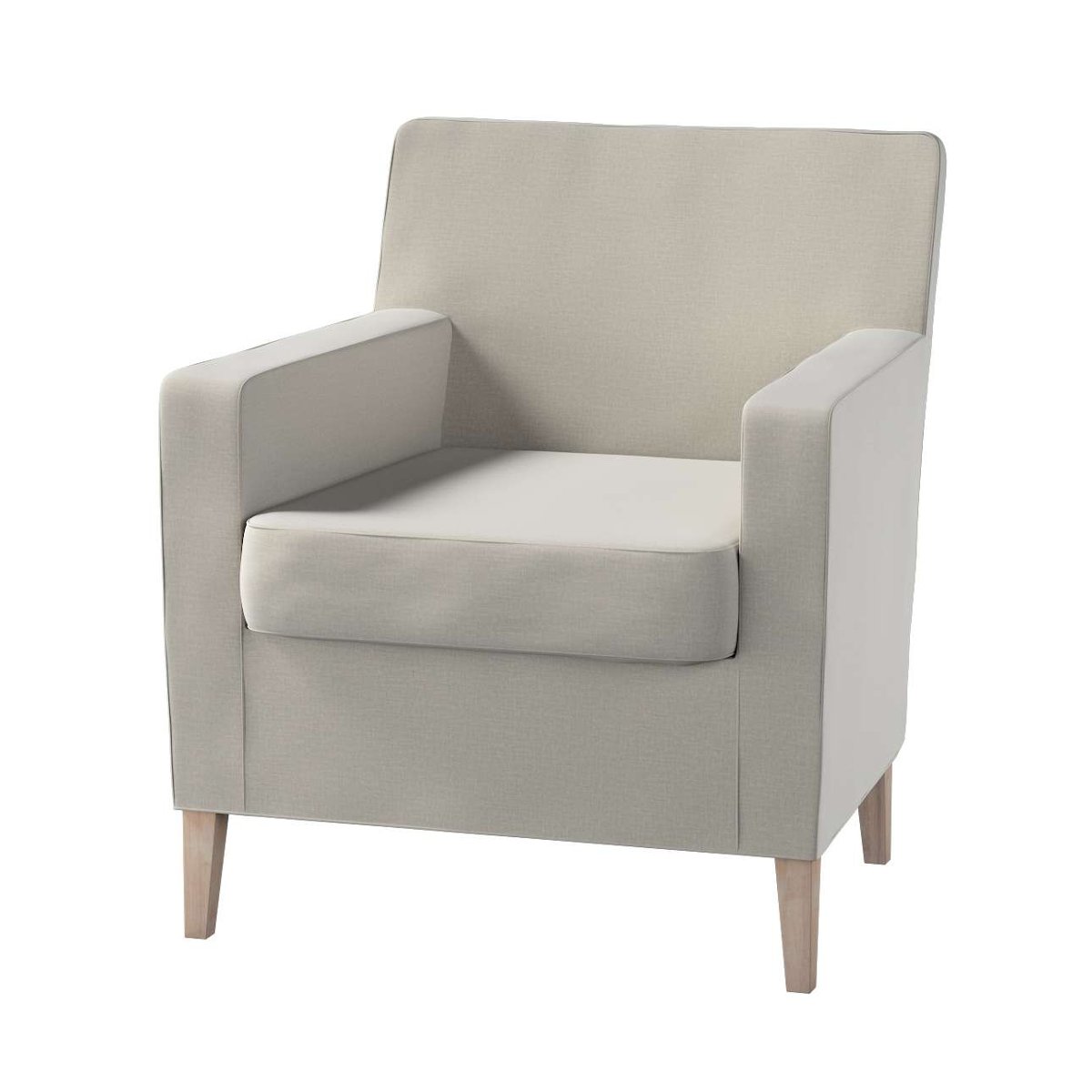 Dekoria pl pl Pokrowiec na fotel Karlstad jasno szary welwet 61 x 56 x 80 cm Ingrid 621-705-40