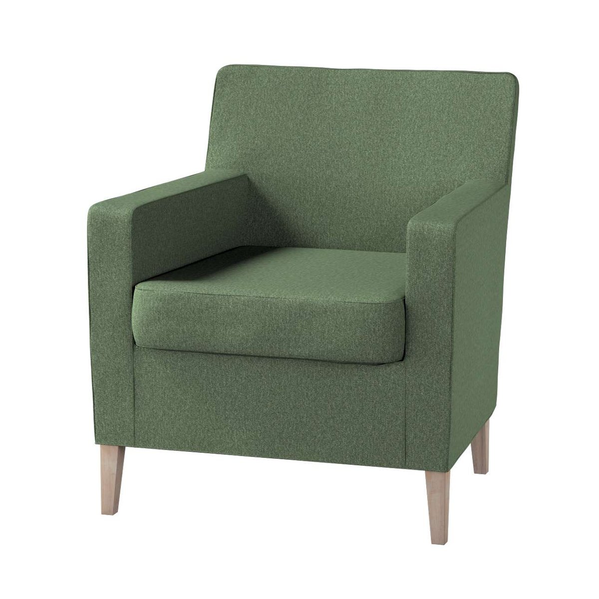 Dekoria pl pl Pokrowiec na fotel Karlstad zielony melanż 61 x 56 x 80 cm Amsterdam 621-704-44
