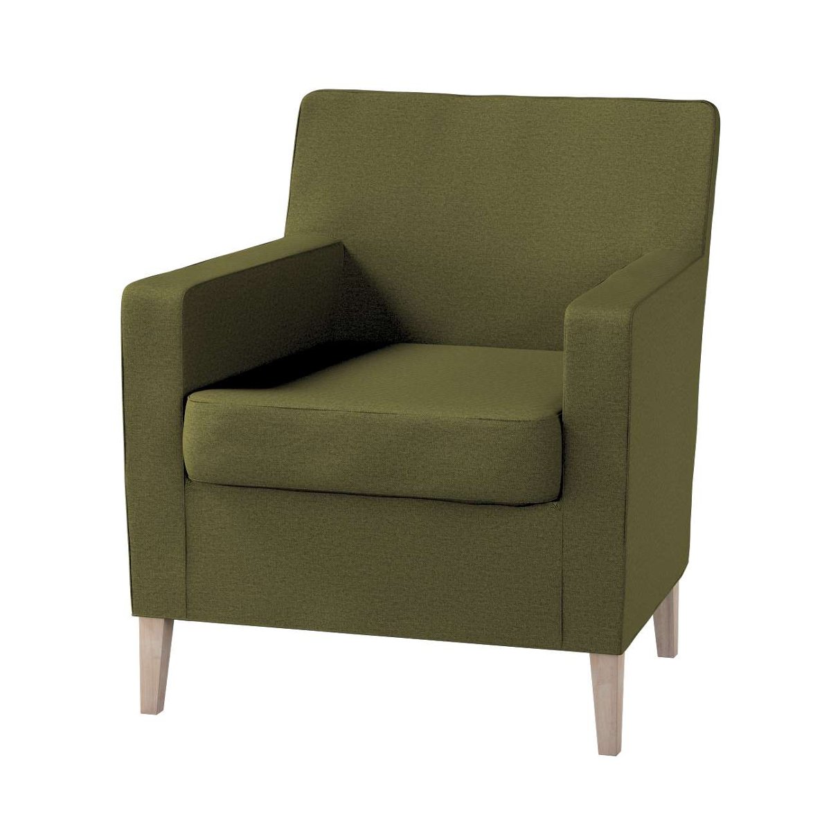 Dekoria pl pl Pokrowiec na fotel Karlstad oliwkowa zieleń 61 x 56 x 80 cm Etna 621-161-26