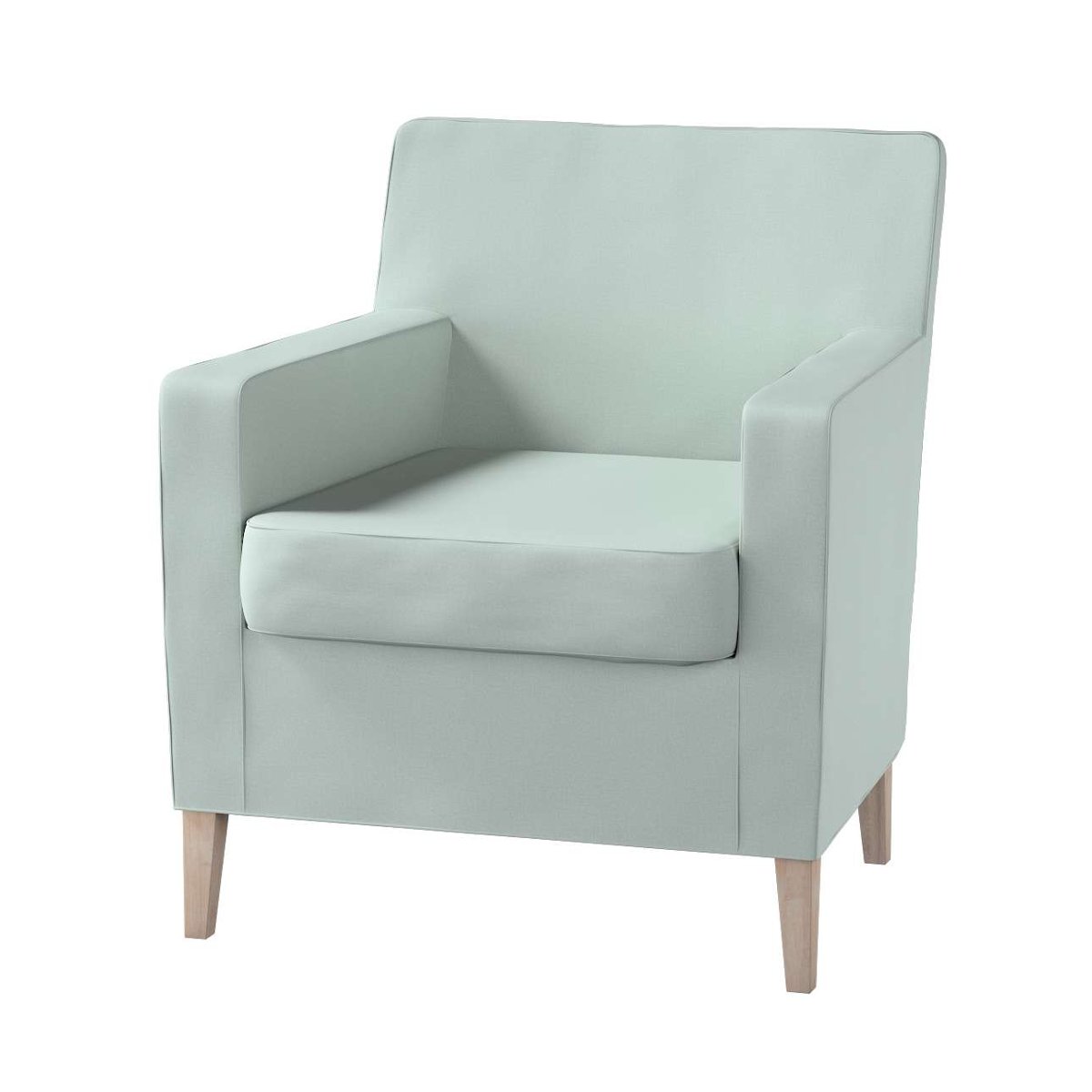 Dekoria pl pl Pokrowiec na fotel Karlstad szary błękit szenil 61 x 56 x 80 cm City 621-704-88