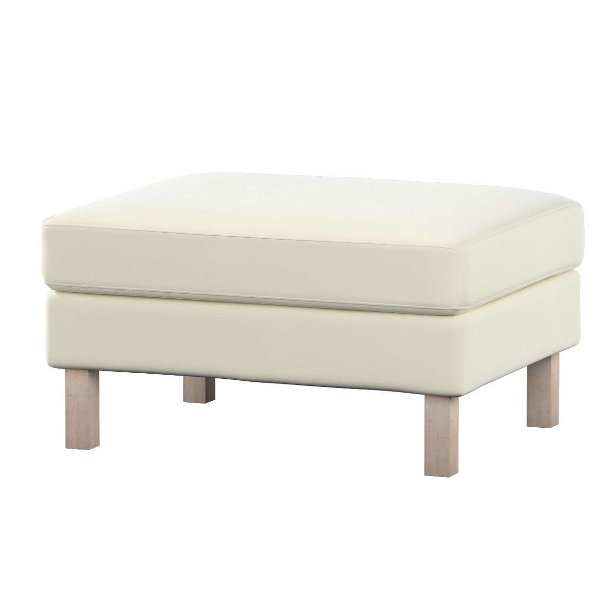 Dekoria pl pl Pokrowiec na podnóżek Karlstad śmietankowa biel 61 x 79 x 44 cm Velvet 622-704-10