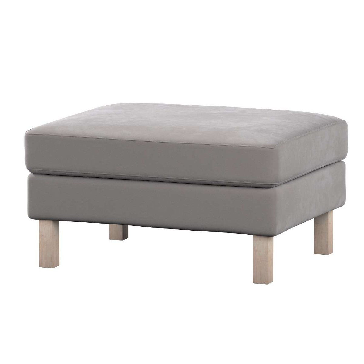 Dekoria pl pl Pokrowiec na podnóżek Karlstad gołębi szary 61 x 79 x 44 cm Velvet 622-704-11