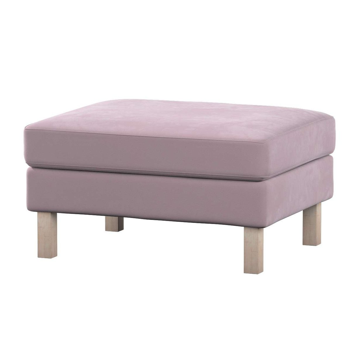 Dekoria pl pl Pokrowiec na podnóżek Karlstad zgaszony róż 61 x 79 x 44 cm Velvet 622-704-14