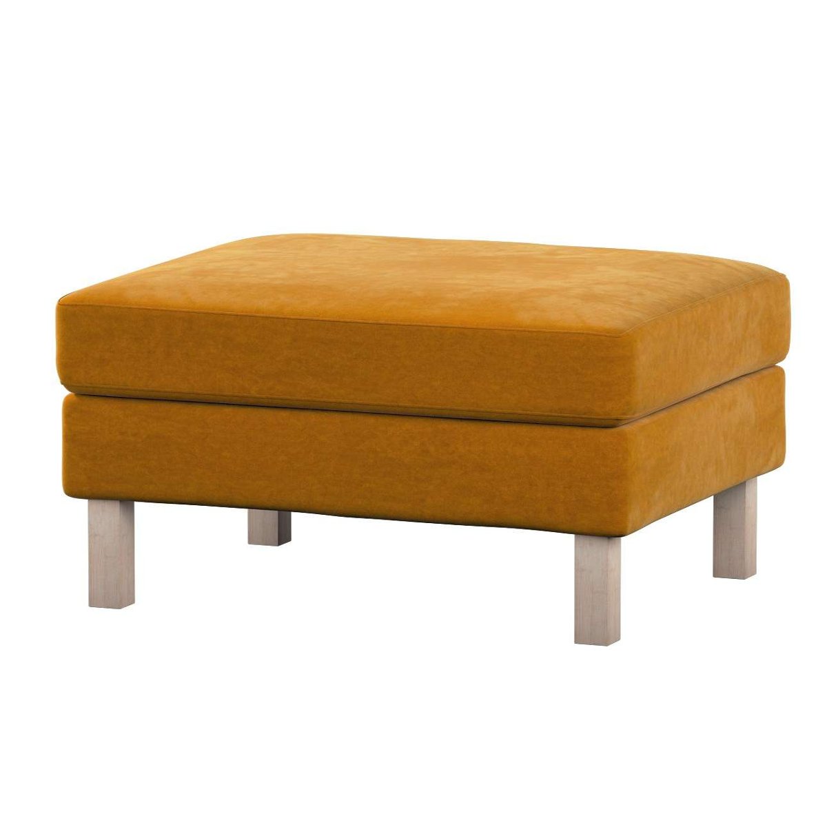 Dekoria pl pl Pokrowiec na podnóżek Karlstad miodowy 61 x 79 x 44 cm Velvet 622-704-23