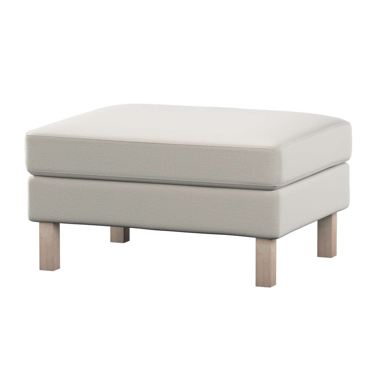 Dekoria pl pl Pokrowiec na podnóżek Karlstad jasno szary welwet 61 x 79 x 44 cm Ingrid 622-705-40