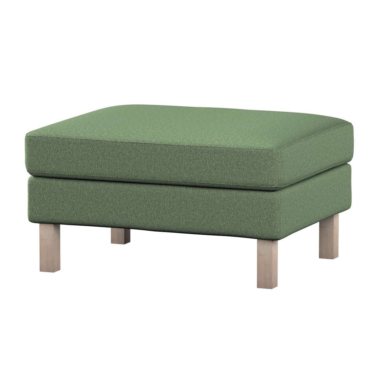 Dekoria pl pl Pokrowiec na podnóżek Karlstad zielony melanż 61 x 79 x 44 cm Amsterdam 622-704-44