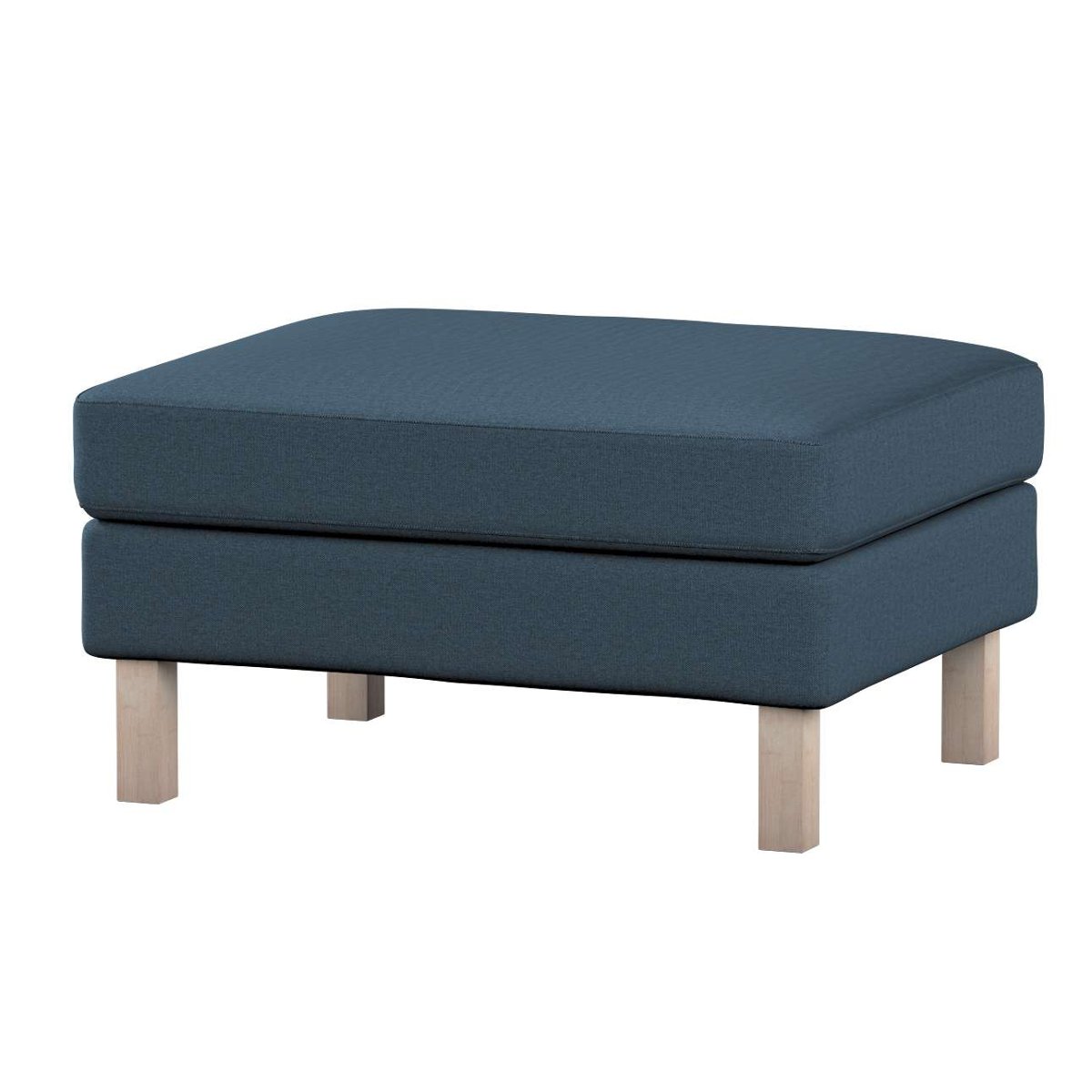 Dekoria pl pl Pokrowiec na podnóżek Karlstad niebieski 61 x 79 x 44 cm Etna 622-705-30