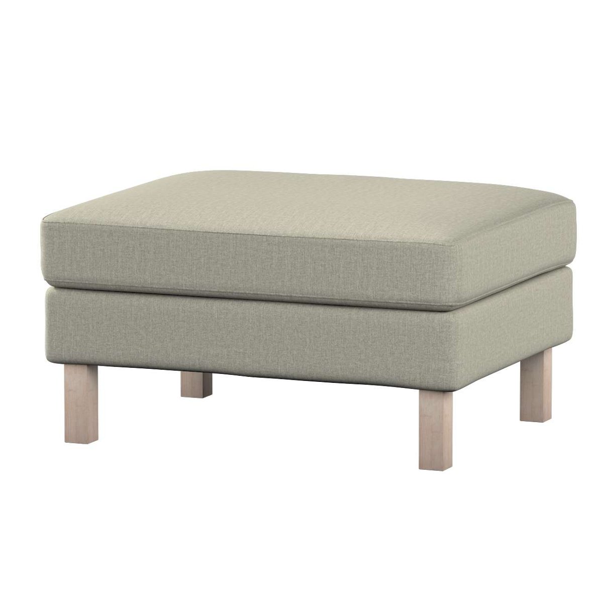 Dekoria pl pl Pokrowiec na podnóżek Karlstad szaro-beżowy szenil 61 x 79 x 44 cm City 622-704-80