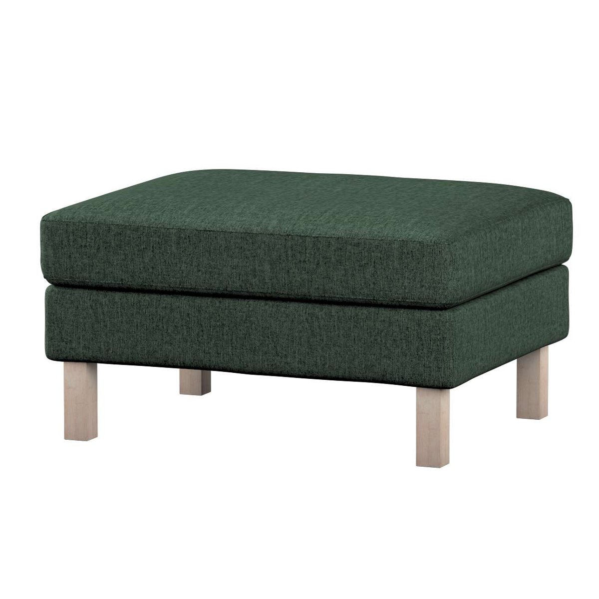 Dekoria pl pl Pokrowiec na podnóżek Karlstad leśna zieleń szenil 61 x 79 x 44 cm City 622-704-81