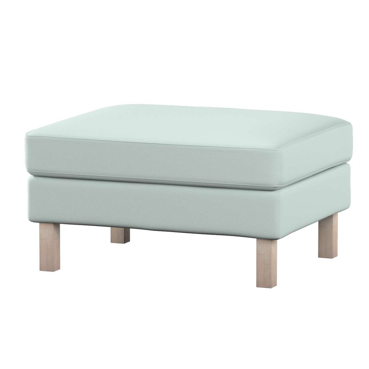 Dekoria pl pl Pokrowiec na podnóżek Karlstad szary błękit szenil 61 x 79 x 44 cm City 622-704-88