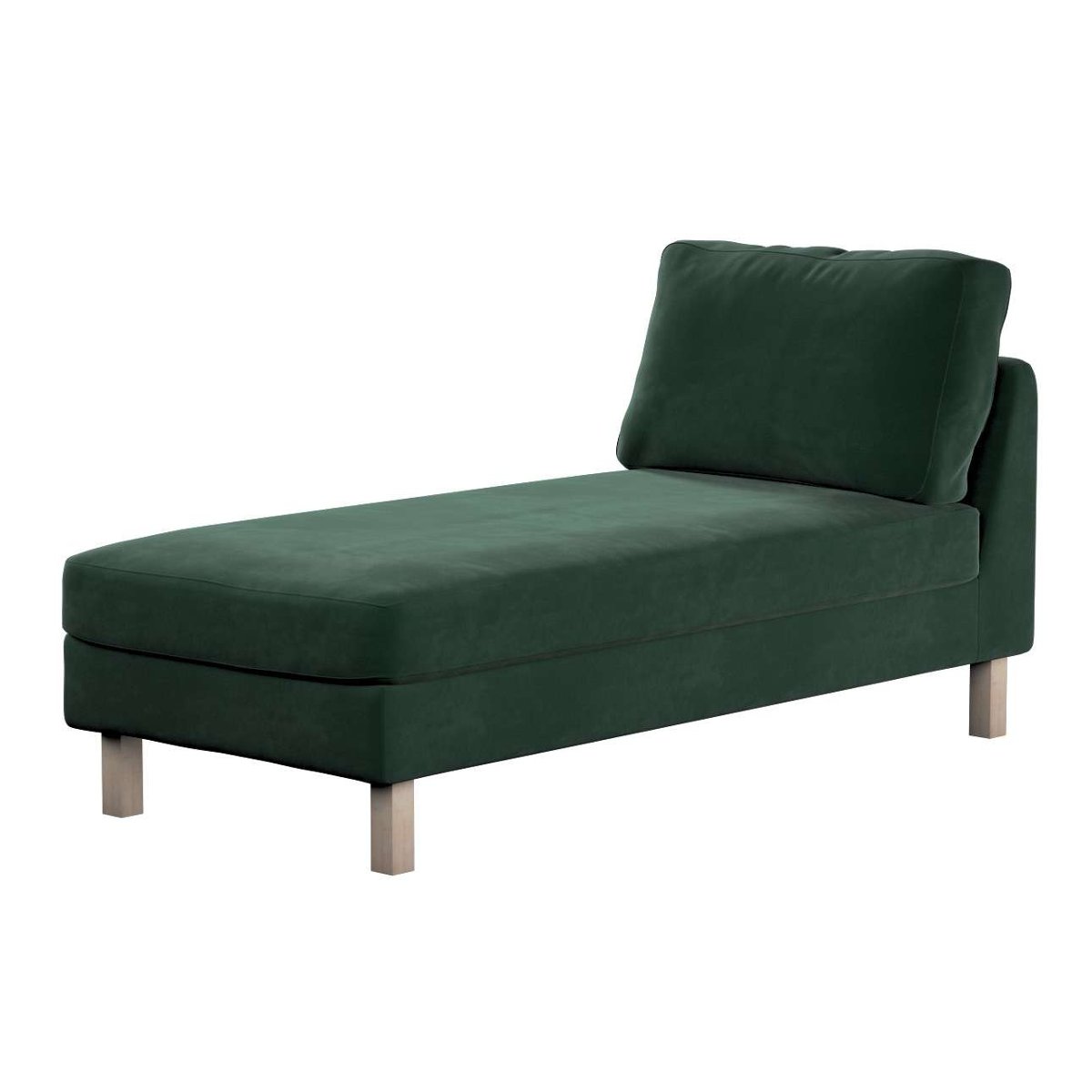 Dekoria pl pl Pokrowiec na szezlong Karlstad wolnostojący krótki ciemny zielony 80 x 160 x 80 cm Velvet 732-704-25