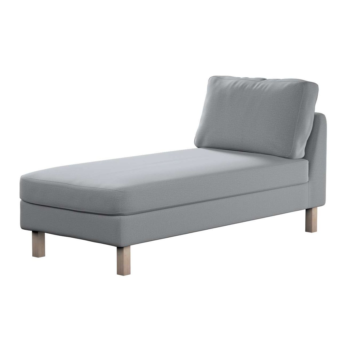Dekoria pl pl Pokrowiec na szezlong Karlstad wolnostojący krótki ciemno szary welwet 80 x 160 x 80 cm Ingrid 732-705-42