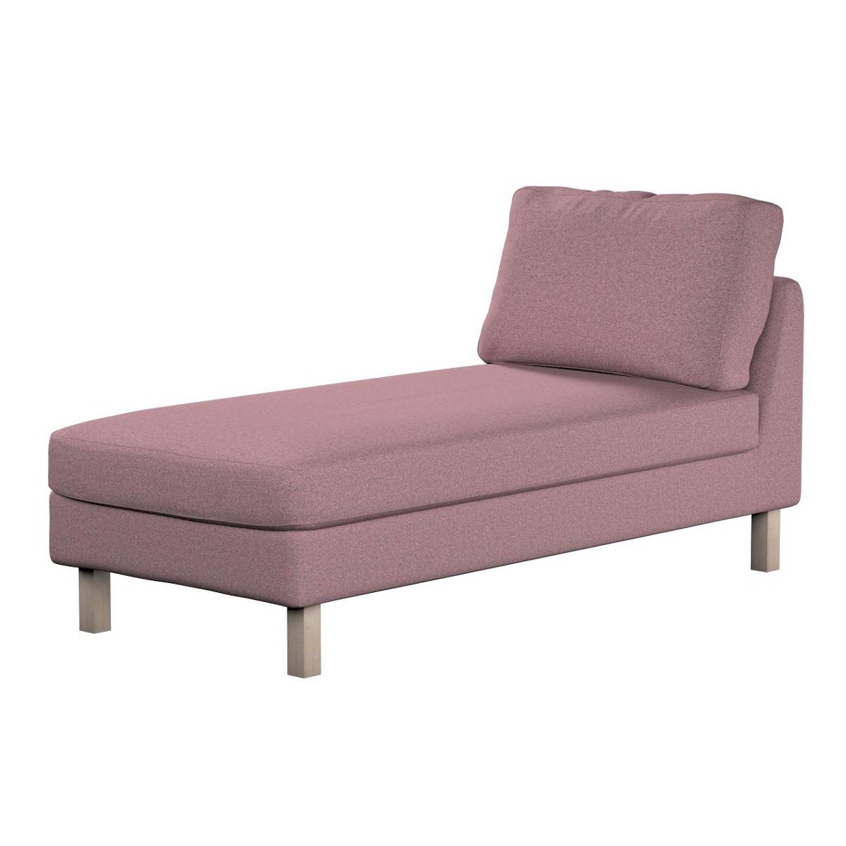 Dekoria pl pl Pokrowiec na szezlong Karlstad wolnostojący krótki różowy z czarną nitką 80 x 160 x 80 cm Amsterdam 732-704-48