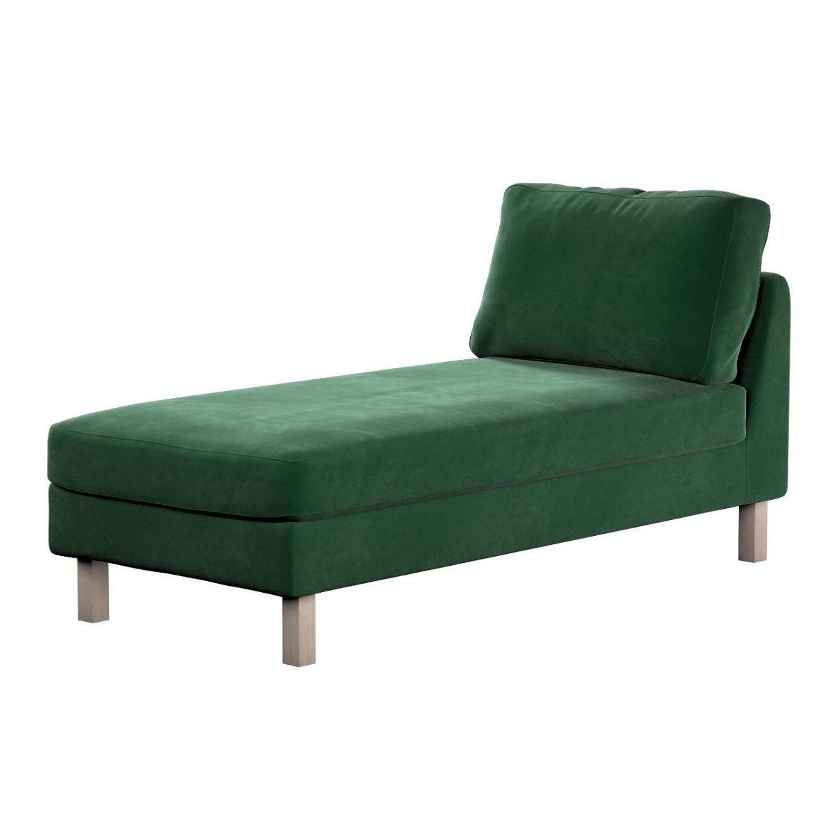 Dekoria pl pl Pokrowiec na szezlong Karlstad wolnostojący krótki butelkowa zieleń 80 x 160 x 80 cm Velvet 732-704-13
