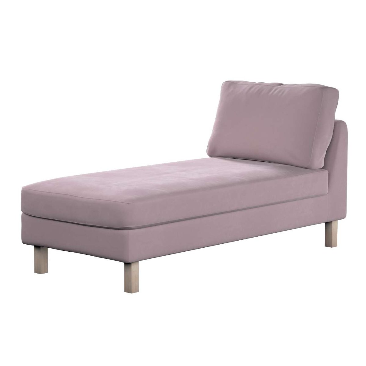 Dekoria pl pl Pokrowiec na szezlong Karlstad wolnostojący krótki zgaszony róż 80 x 160 x 80 cm Velvet 732-704-14
