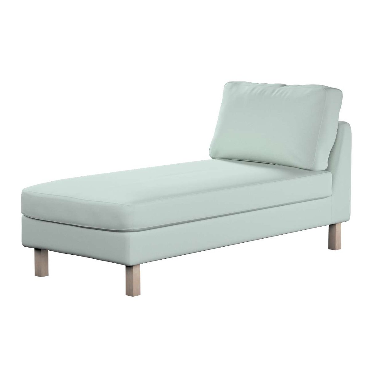Dekoria pl pl Pokrowiec na szezlong Karlstad wolnostojący krótki szary błękit szenil 80 x 160 x 80 cm City 732-704-88