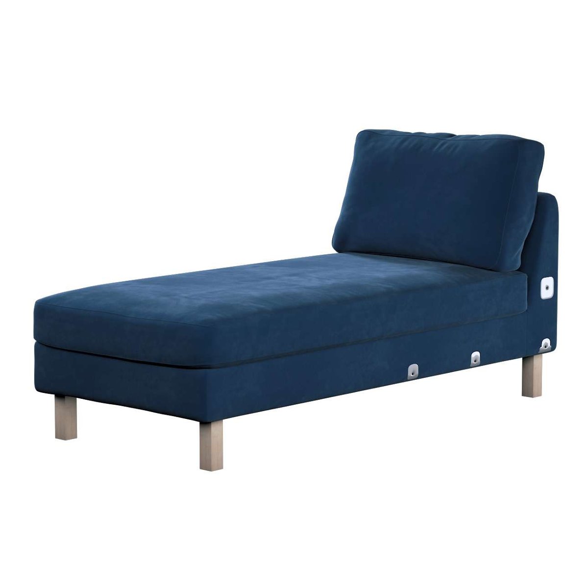 Dekoria pl pl Pokrowiec na szezlong Karlstad dostawka krótki granat 80 x 160 x 80 cm Velvet 733-704-29
