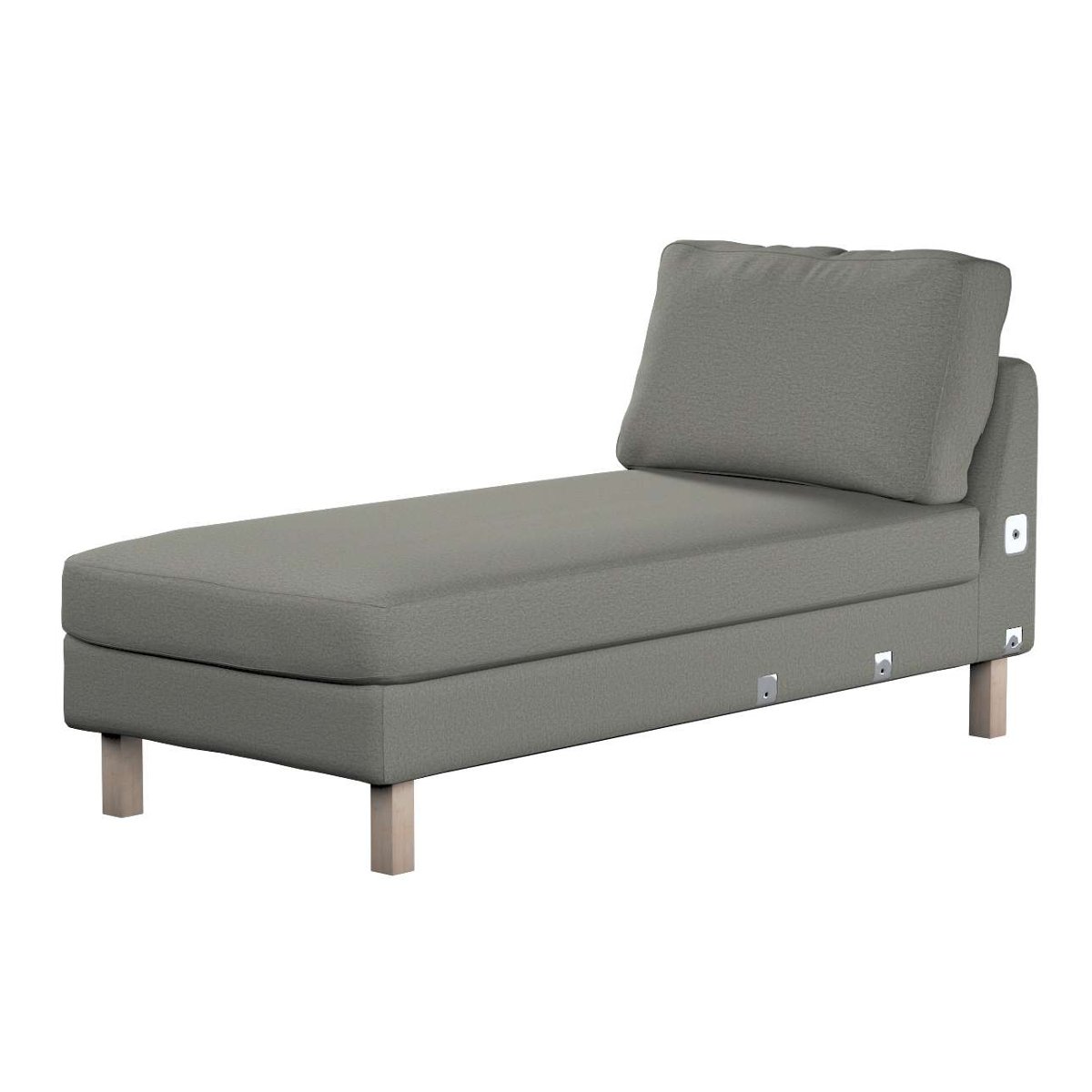 Dekoria pl pl Pokrowiec na szezlong Karlstad dostawka krótki szary 80 x 160 x 80 cm Etna 733-161-25