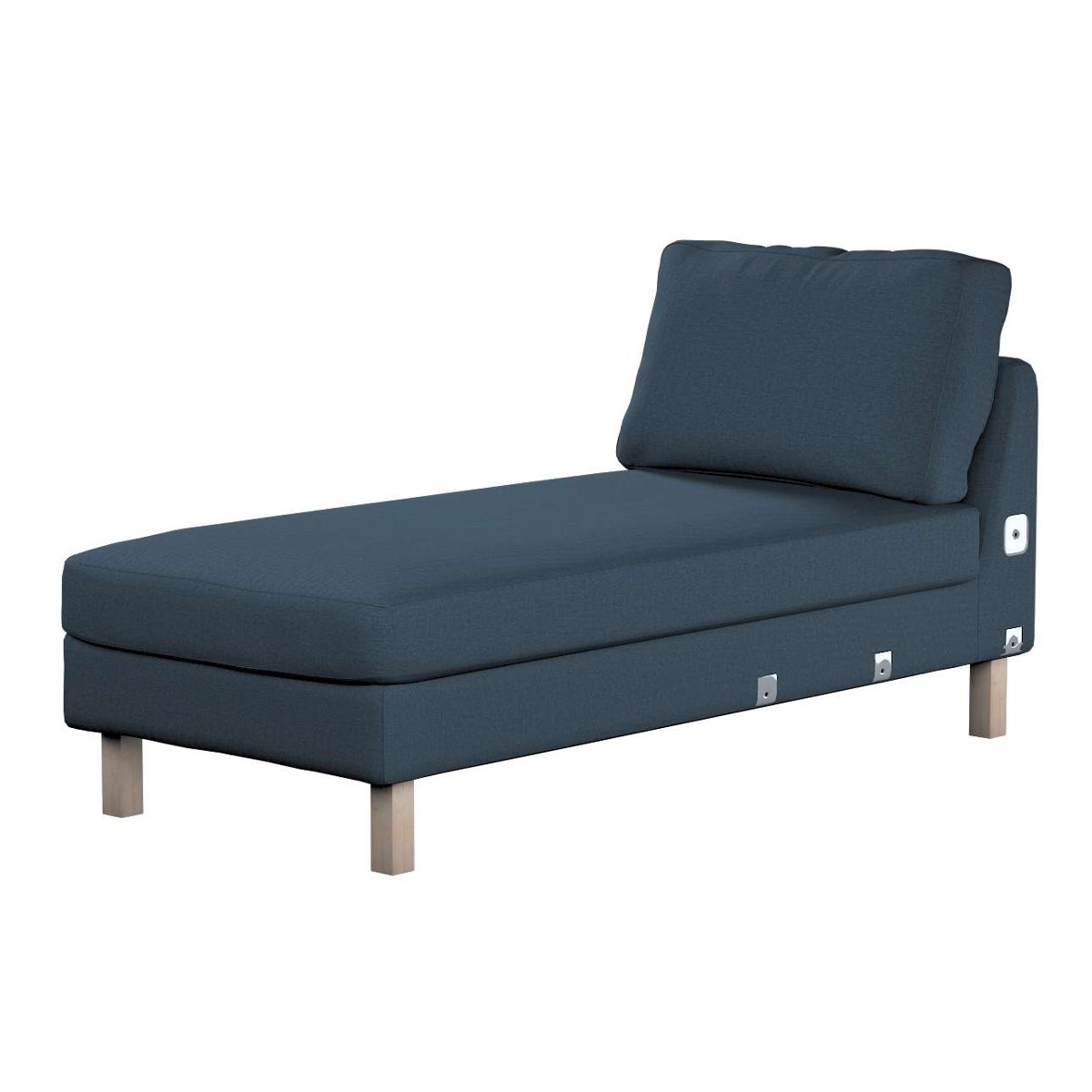 Dekoria pl pl Pokrowiec na szezlong Karlstad dostawka krótki niebieski 80 x 160 x 80 cm Etna 733-705-30