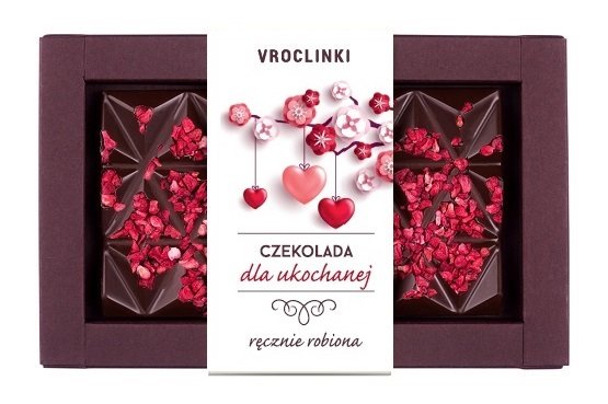 Czekolada Gorzka Z Żurawiną Dla Ukochanej Trzy Serca